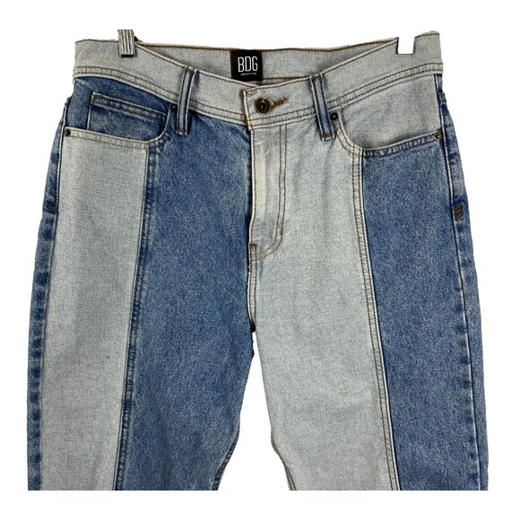 BDG Urban Outfitters Jessye Straight Spliced Two-Tone Jeans Women's Size 30 - Picture 1 of 10